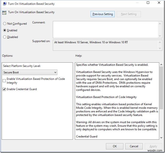Virtual Secure Mode (VSM) in Windows 10 Enterprise