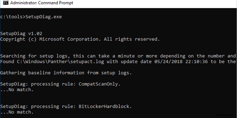 Using SetupDiag.exe to Diagnose Windows 10 Upgrade Errors