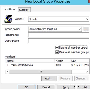 Adding Users to the Local Admin Group via Group Policy