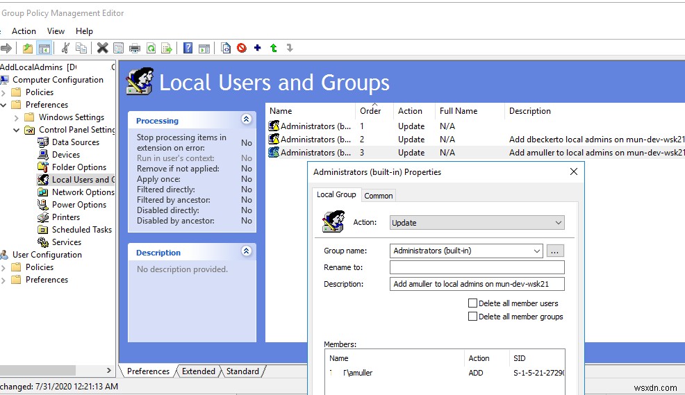 Adding Users to the Local Admin Group via Group Policy
