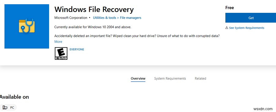 Using Windows File Recovery Tool (WINFR) on Windows 10