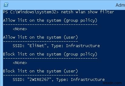 Filtering Available WiFi Networks in Windows 8