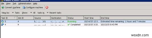 VMware Converter: Synchronize changes when perfoming  P2V or V2V