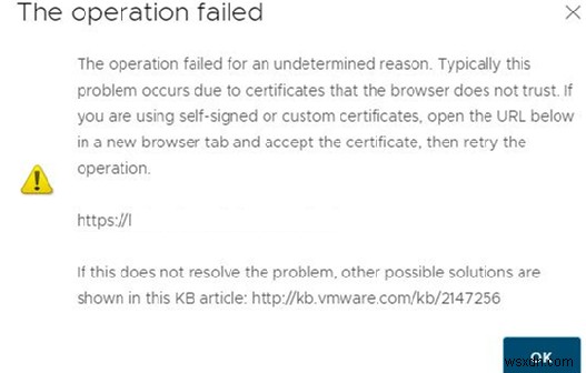 VMWare vSphere: Failed to Upload Files to Datastore
