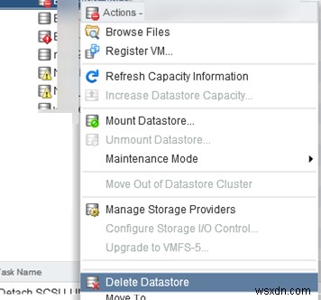 Unable to Unmount/Delete VMFS Datastore: The Resource Is in Use