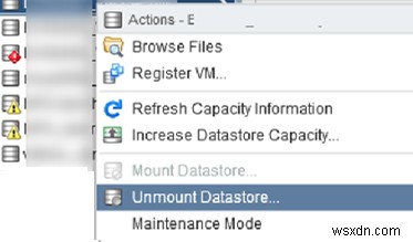 Unable to Unmount/Delete VMFS Datastore: The Resource Is in Use