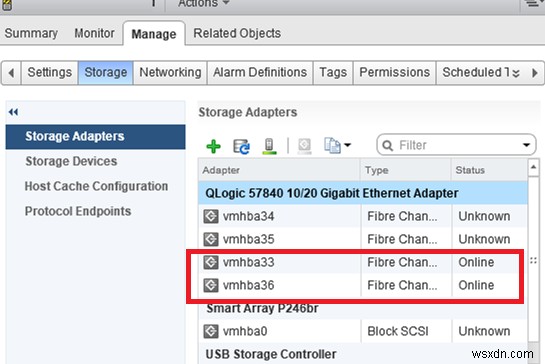 VMWare ESXi Doesn’t Detect FC HBA adapters