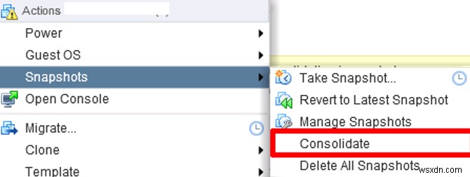 VMWare: Virtual Machine Disks Consolidation is Needed