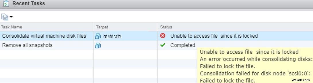 VMWare: Virtual Machine Disks Consolidation is Needed