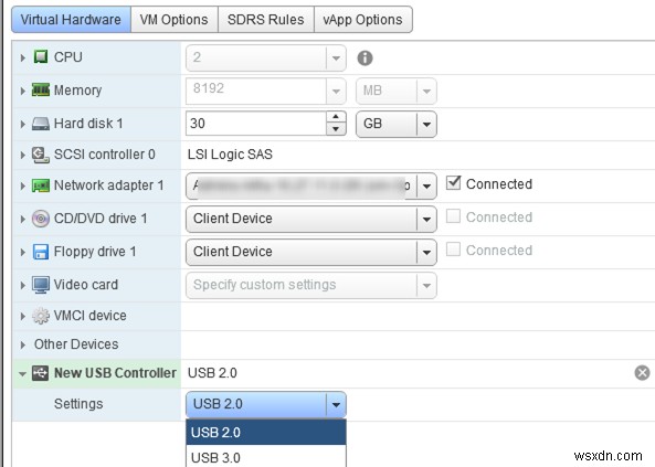 Configuring USB Devices Passthrough from VMWare ESXi to a Virtual Machine