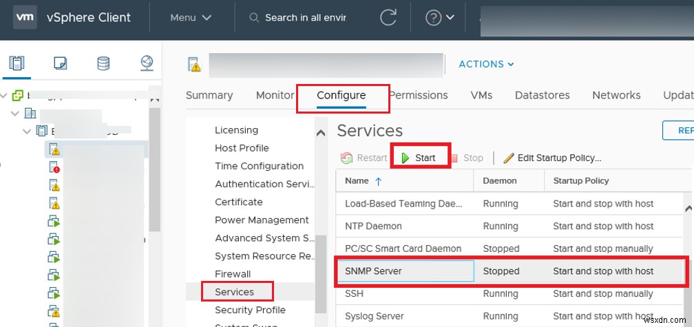 How to Enable and Configure SNMP on VMWare ESXi Host?