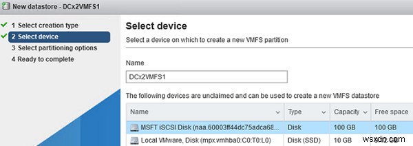 Configuring iSCSI Datastore (LUN) on VMware ESXi
