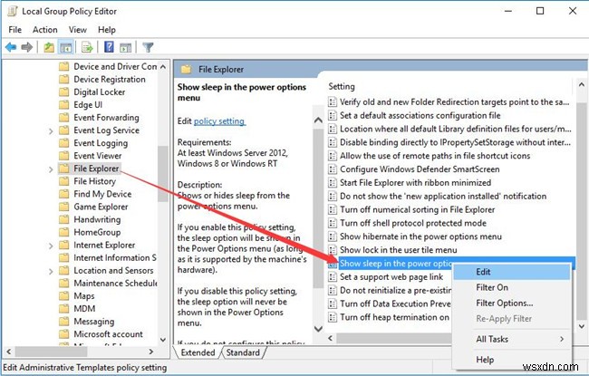 Fixed: Sleep Option Missing From Power Options on Windows 10