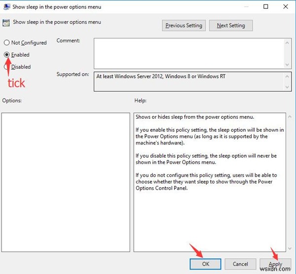 Fixed: Sleep Option Missing From Power Options on Windows 10