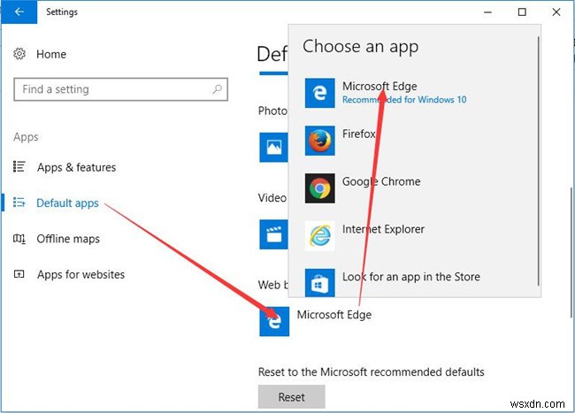 Microsoft Edge: Set Default Browser and Home Page
