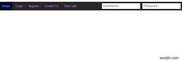 How to create a responsive navigation menu with a login form inside it?
