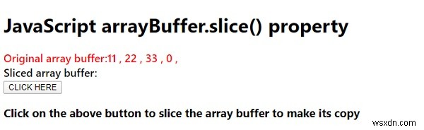 JavaScript arrayBuffer.slice() method