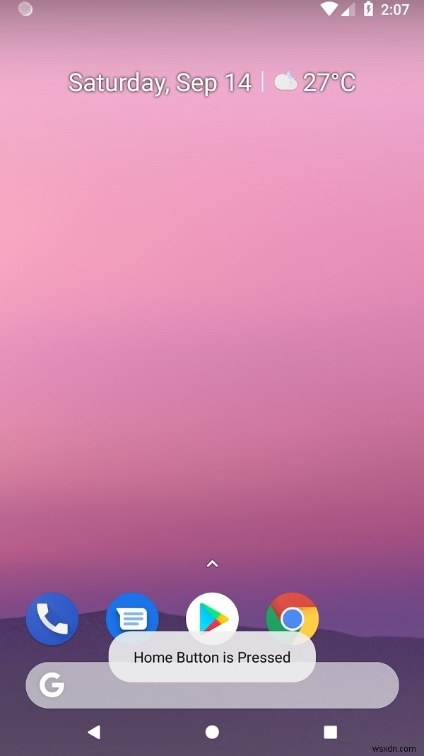 How can I override the 'Home' button in my Android App?