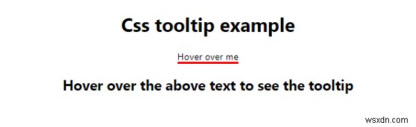 Building Tooltip using CSS