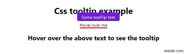 Building Tooltip using CSS