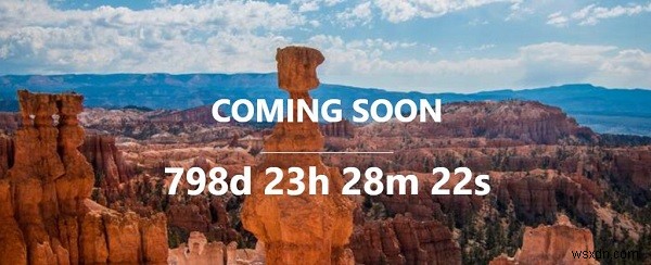 How to create a coming soon page with CSS and JavaScript?