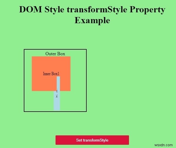 HTML DOM Style transformStyle Property
