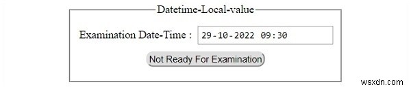 HTML DOM Input DatetimeLocal value Property