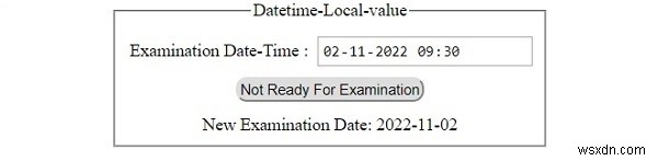 HTML DOM Input DatetimeLocal value Property