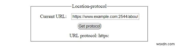 HTML DOM Location protocol Property