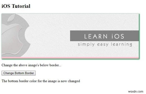 HTML DOM Style borderBottomColor Property