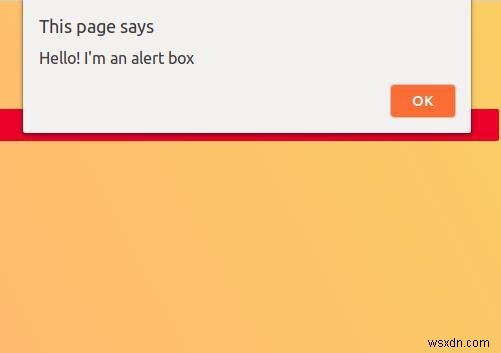 HTML Window alert( ) Method