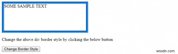 HTML DOM Style borderStyle Property