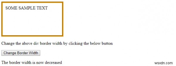 HTML DOM Style borderWidth Property