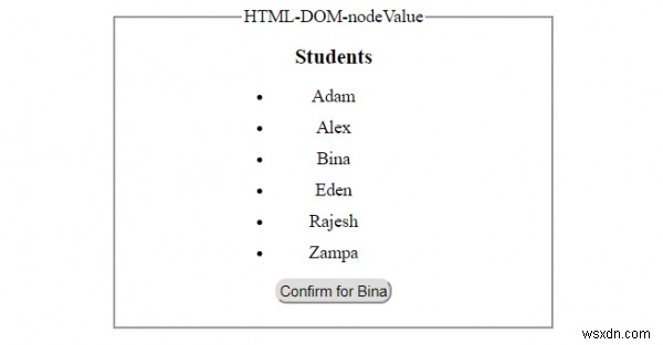 HTML DOM nodeValue Property