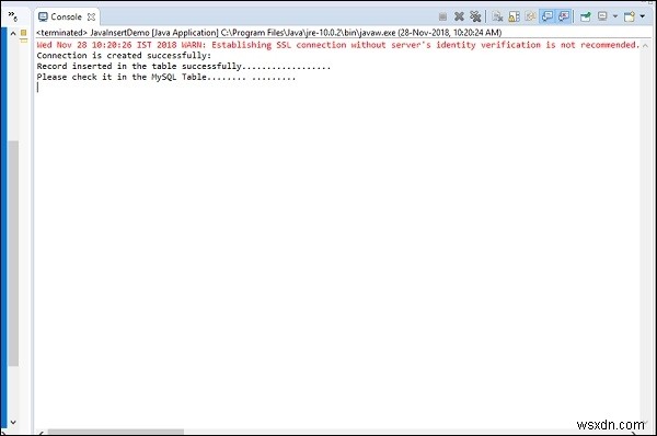 How to insert data into a MySQL database with Java?