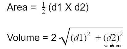 Program to calculate area and perimeter of a rhombus whose diagonals are givenWhat is rhombus in C++?