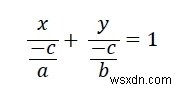 Area of triangle formed by the axes of co-ordinates and a given straight line?