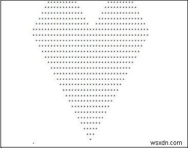 Printing Heart Pattern in C