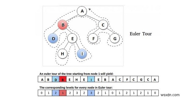 Find LCA in Binary Tree using RMQ in C++