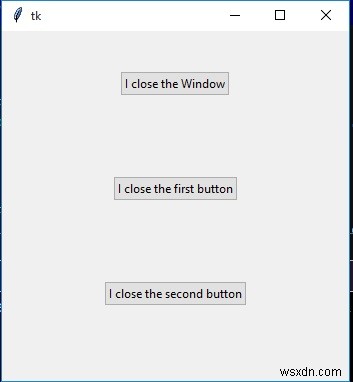 destroy() method in Tkinter - Python