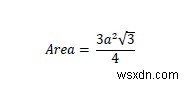 Area of the Largest Triangle inscribed in a Hexagon in C++