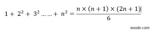 C++ Program for Sum of squares of first n natural numbers?