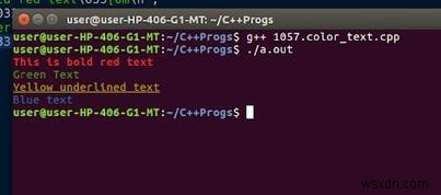 How to output colored text to a Linux terminal?