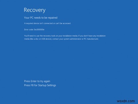 How to Fix Windows 10 Error Code 0xc00000e
