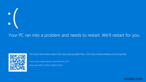 Fix the Your PC Ran Into a Problem and Needs to Restart Error