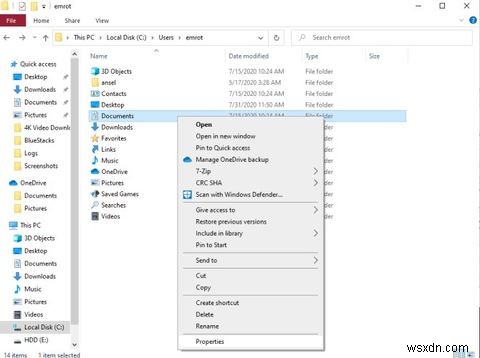 How to Move Your User Folders in Windows 10