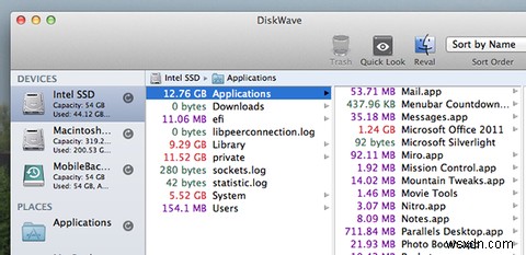 Wash Away Unwanted Large Files with DiskWave for Mac