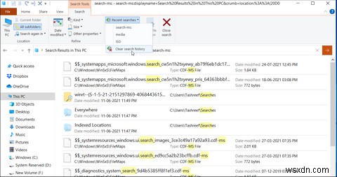 How to Clear the File Explorer Search and Address Bar History in Windows 10