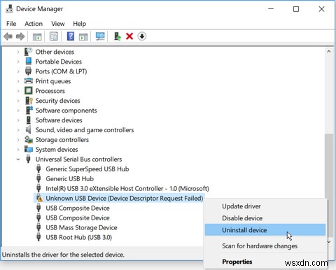 6 Ways to Fix the “Unknown USB Device (Device Descriptor Request Failed)” Error in Windows 10