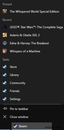 How to Pin Steam Games in Windows 10